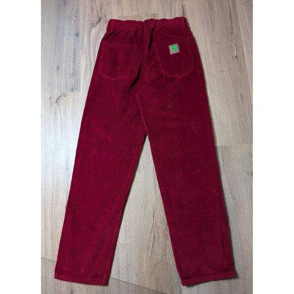 Empyre Tori Red Corduroy Skate 90s Y2K Pants Size 6 Pleated Wine Corduroy Grunge - Picture 4 of 11